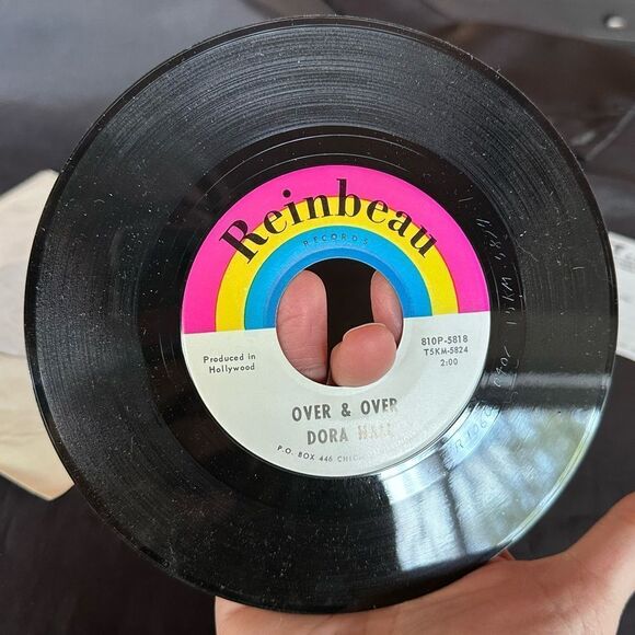 Vintage 1966 Dora Hall Solo Cup 45 Single - Over and Over / Down Town - Picture 5 of 5